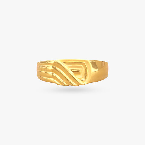 Flow Edge Gold Ring for Men