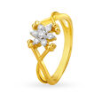 Floral Seven Stone Diamond Finger Ring,,hi-res image number null