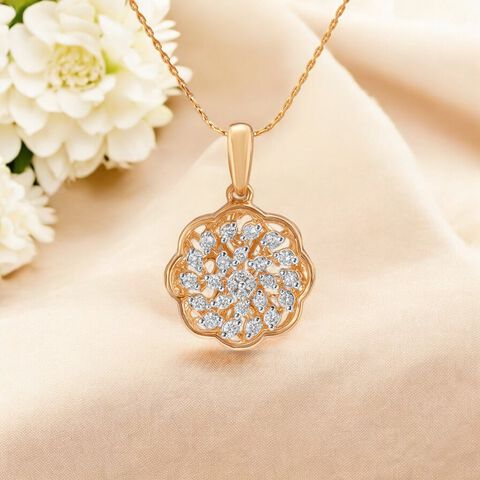 Floral Mosaic Diamond Pendant