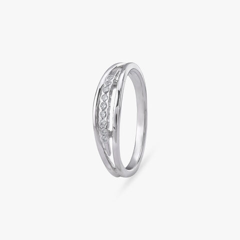 Twin Band Diamond Ring