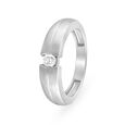 Streamlined 950 Pure Platinum And Diamond Finger Ring,,hi-res image number null