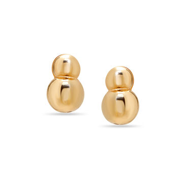 Mamma Mia 14 KT Yellow Gold Adorable Dainty Stud Earrings for Kids