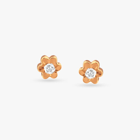 Daisy Bloom Diamond Stud Earrings