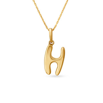 Letter Perfect 'H' Gold Pendant