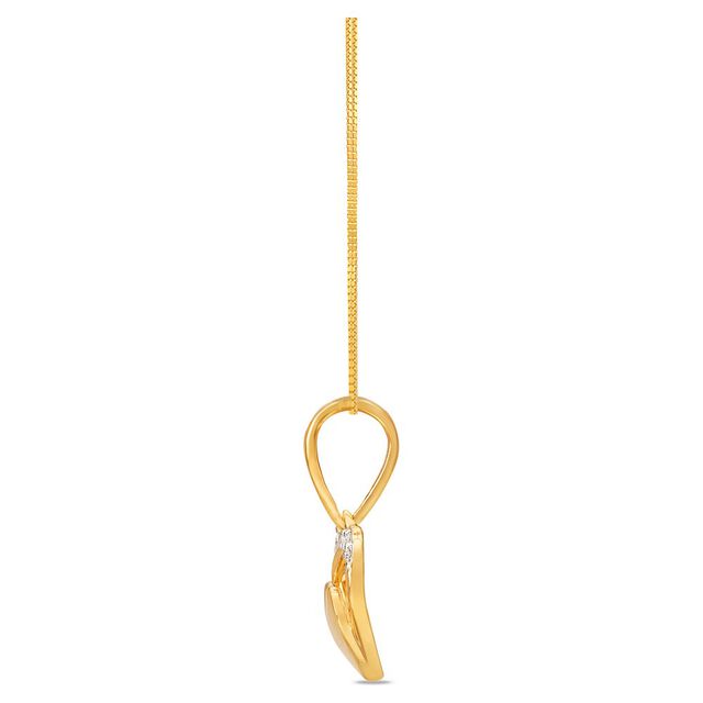 Contemporary Heart Shaped Diamond Pendant,,hi-res image number null