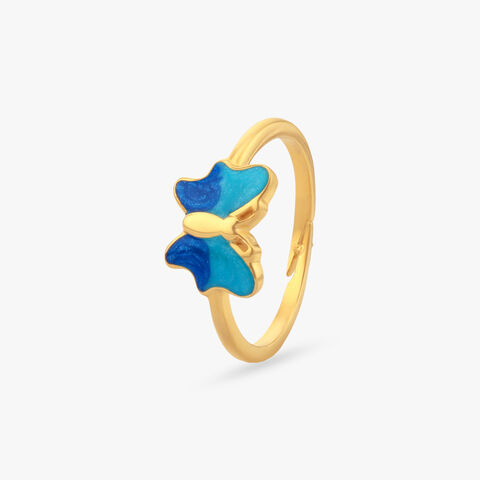 Butterfly Breeze Gold Ring for Kids