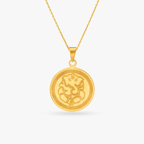 Sacred Lord Ganesha Gold Pendant