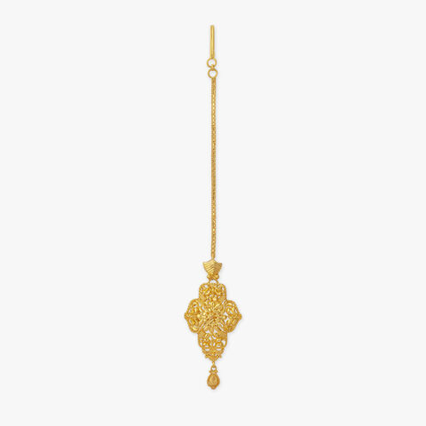 Lattice Blossom Gold Maang Tikka