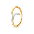 14 KT Yellow Gold Radiant Spring Elegance Diamond Ring,,hi-res image number null