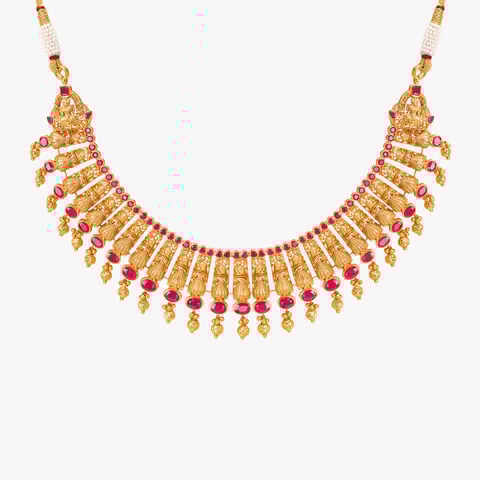 Regal Charm Gold Necklace Set