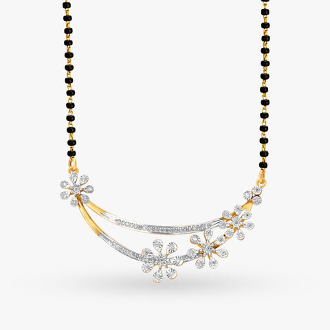 Entrancing Floral Diamond Mangalsutra