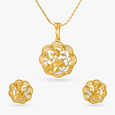 Contemporary Pendant and Earrings Set,,hi-res image number null