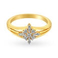 Classic Floral Pattern Diamond Finger Ring,,hi-res image number null