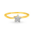 Stunning Floral Gold and Diamond Finger Ring,,hi-res image number null