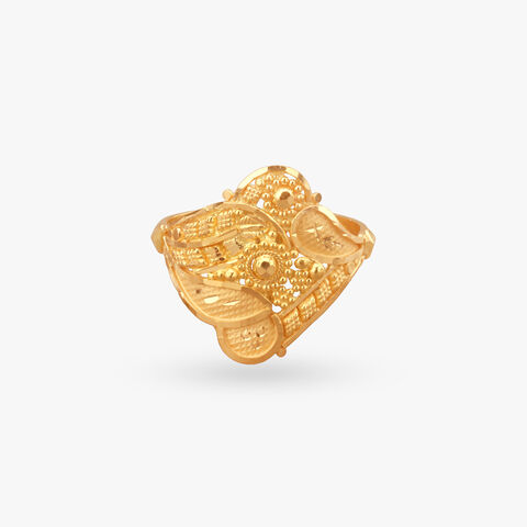 Swirl Garden Gold Ring