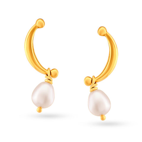 Glistening Pearl Drop Earrings