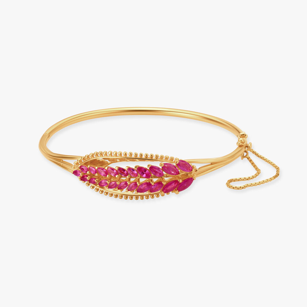 Charming Crimson Vines Ruby Bangle