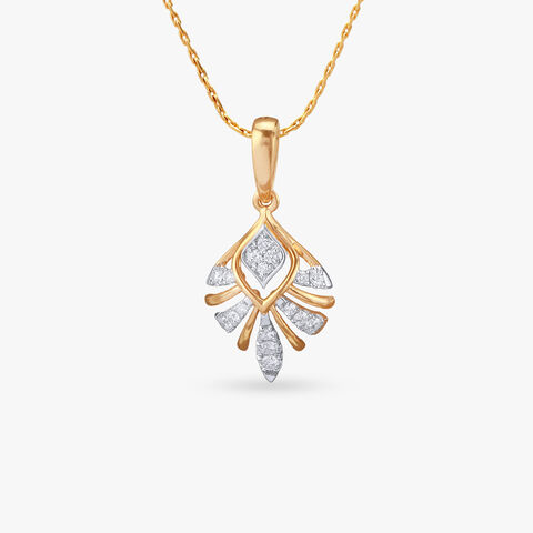 Glistening Rays Diamond Pendant and Earrings set