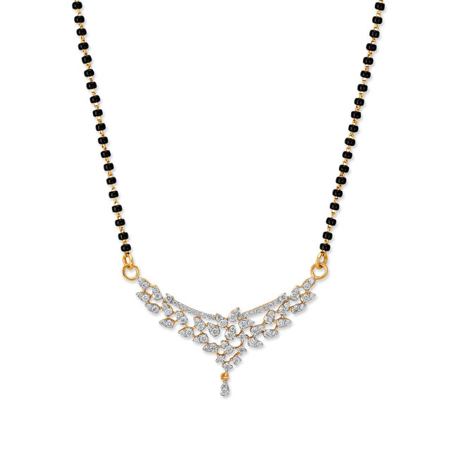 Traditional Gold and Diamond Mangalsutra,,hi-res image number null