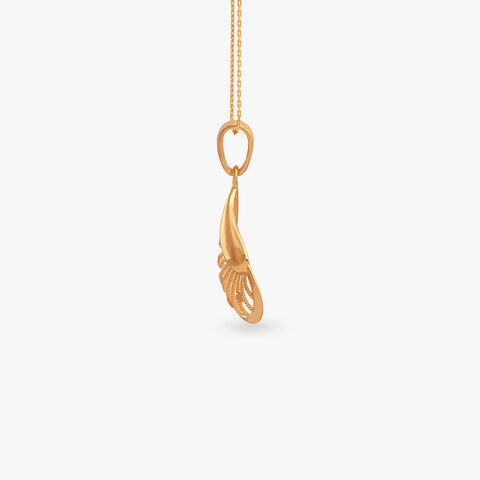 Radiant Teardrop Gold Pendant