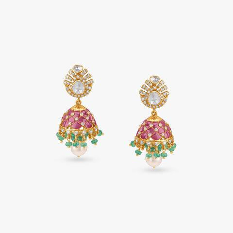 Royal Splendor Diamond Jhumka Earrings