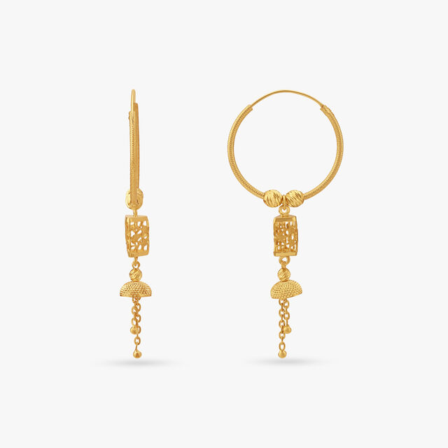 Glinting Rajkot Bali Hoop Earrings,,hi-res image number null