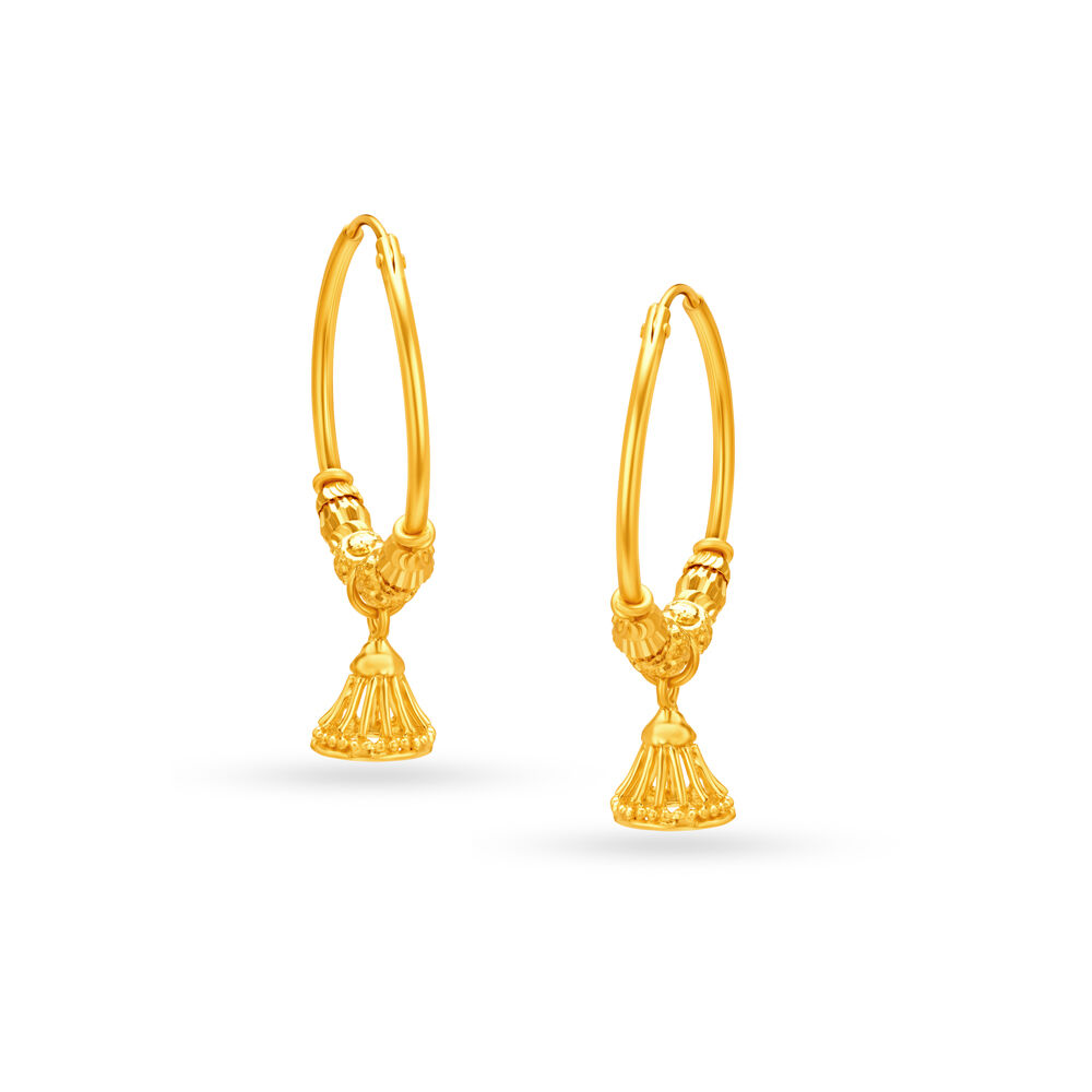 Big gold jhumka designs from tanishq store