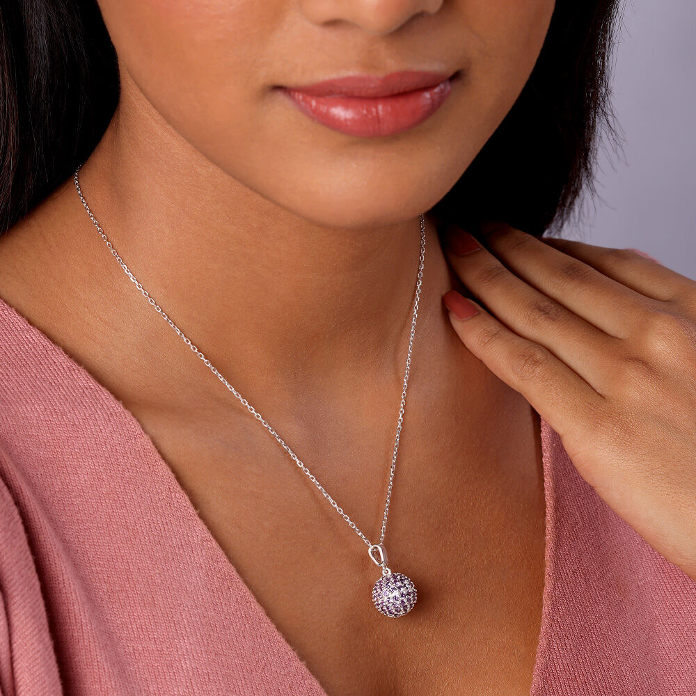 Amethyst Splendour Silver Pendant for Women