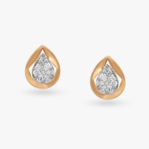 Delicate Diamond Stud Earrings