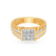 Stately Stunning Gold and Diamond Finger Ring for Men,,hi-res image number null