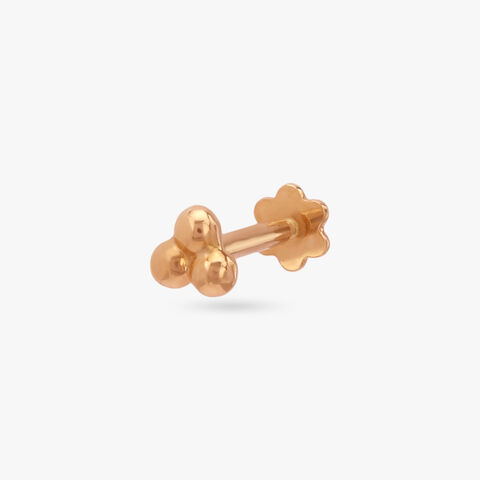 Beaded Blossom Gold Nose Pin