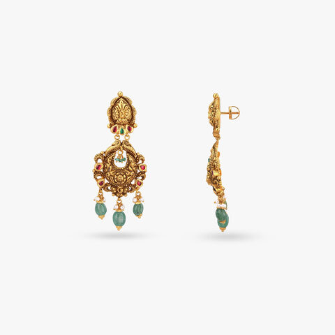 Regal Heritage Gold Drop Earrings