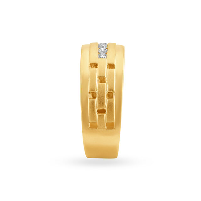 Contemporary Bold Diamond Ring for Men,,hi-res image number null
