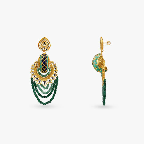 Radiant Graceful Gold Drop Earrings