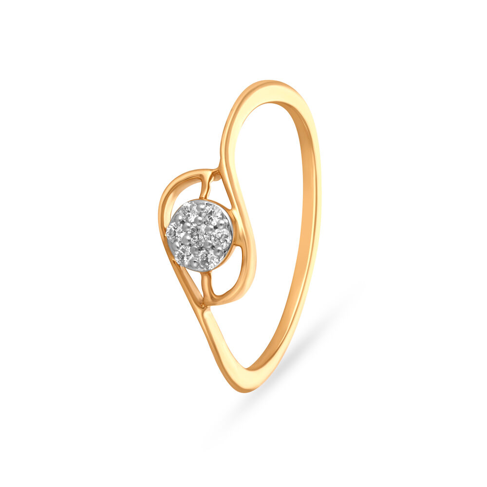 Ethereal 18 Karat Gold And Diamond Finger Ring