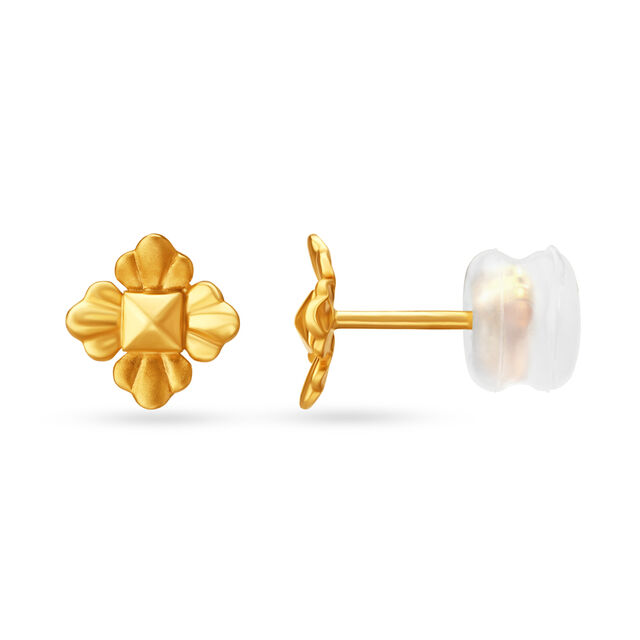 Gold stud earrings for toddlers clearance