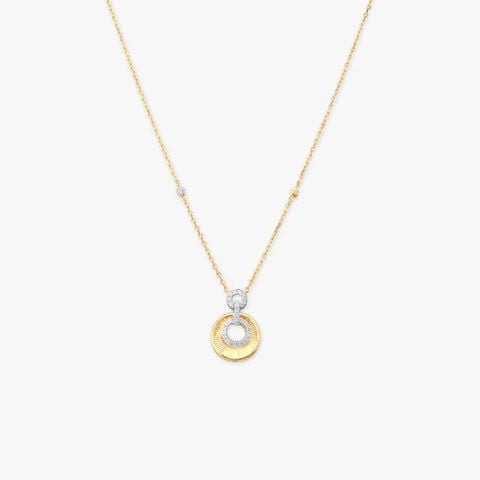 Soft Spectrum Diamond Pendant with Chain