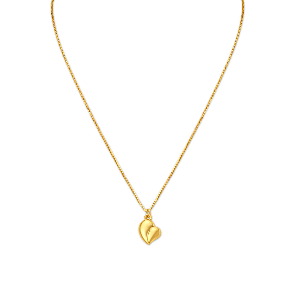 Elegant Gold Chain with Heart Pattern for Kids