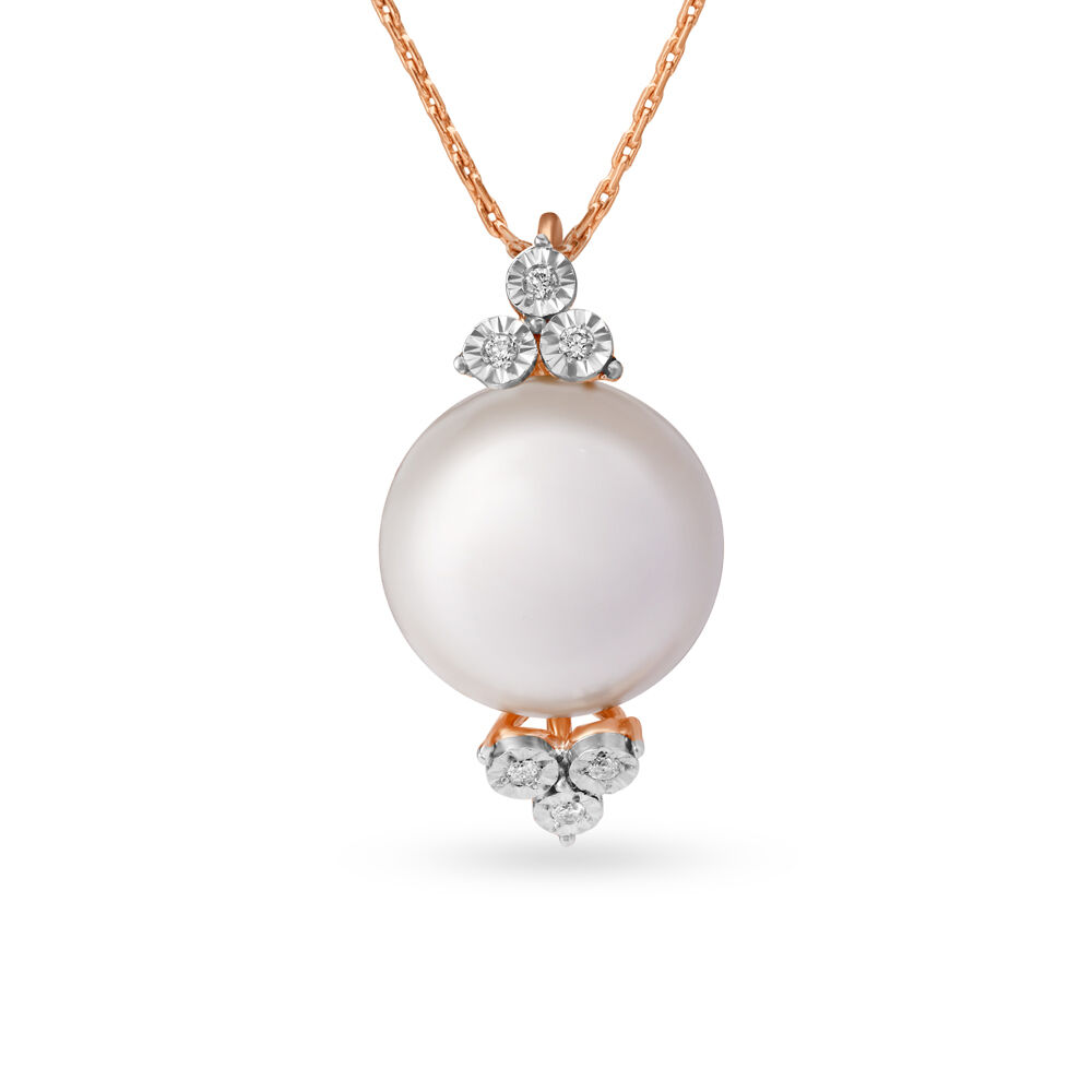 Rose gold top pendant tanishq
