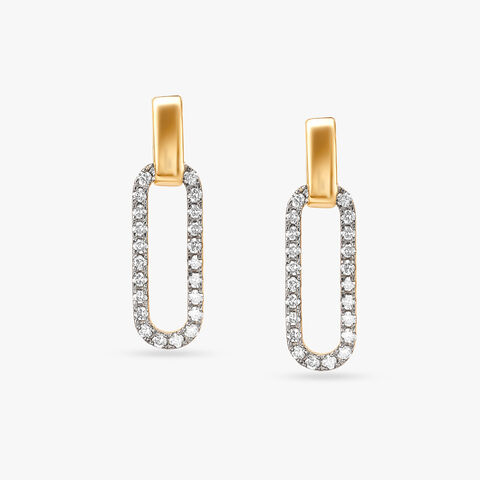 Radiant Bond Diamond Drop Earrings