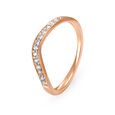 Sleek Rose Gold and Eternity Diamond Finger Ring,,hi-res image number null