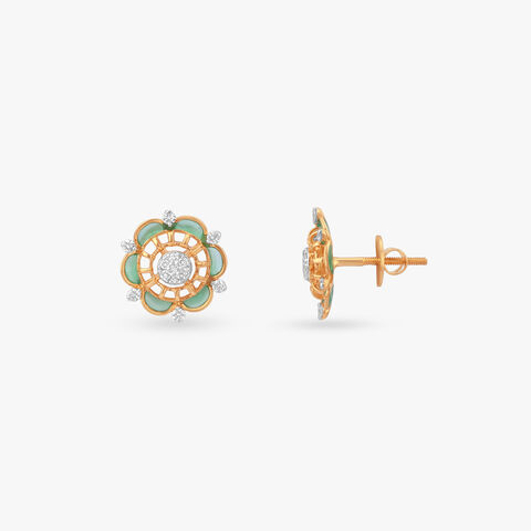 Mint Meadow Diamond Stud Earrings