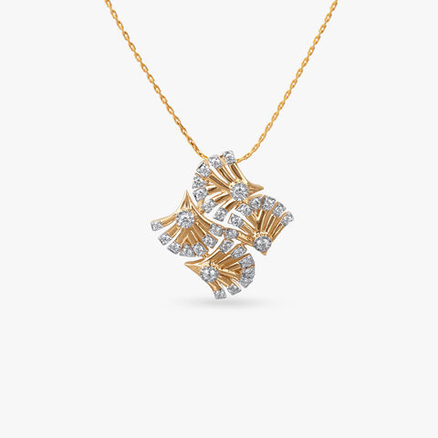 Flare Bloom Diamond Pendant