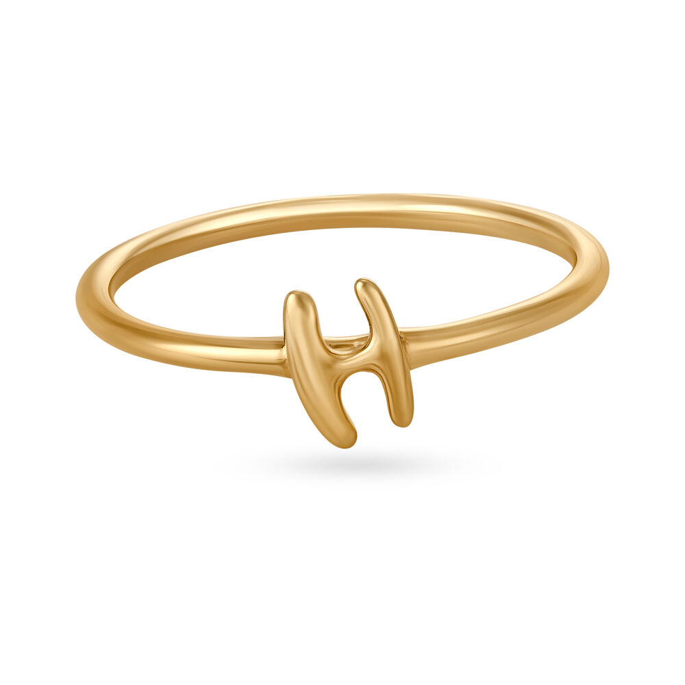 H name gold best sale ring