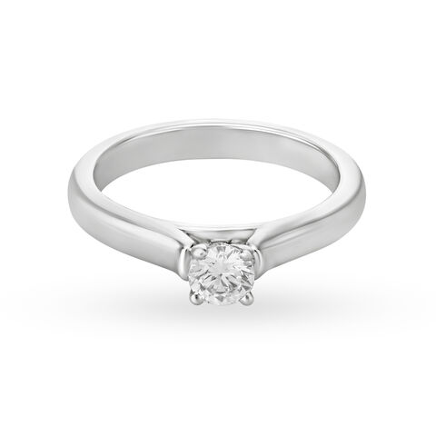 Dazzling Solitaire Platinum Finger Ring