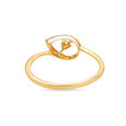 18 KT Yellow Gold Leafy Radiance Diamond Ring,,hi-res image number null