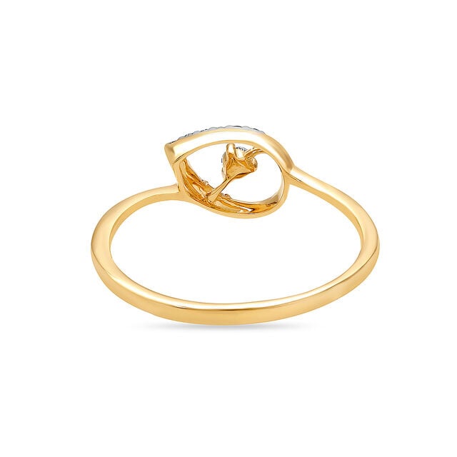 18KT Yellow Gold Leafy Radiance Diamond Ring,,hi-res image number null