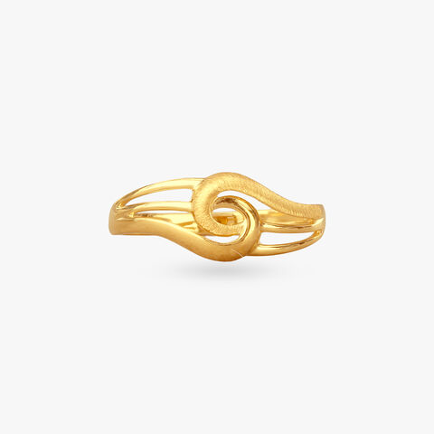 Wave Loop Gold Ring alternate view 1