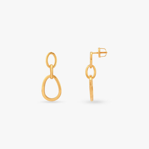 Timeless Loop Gold Drop Earrings