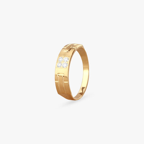 Bold Beam Diamond Ring for Men